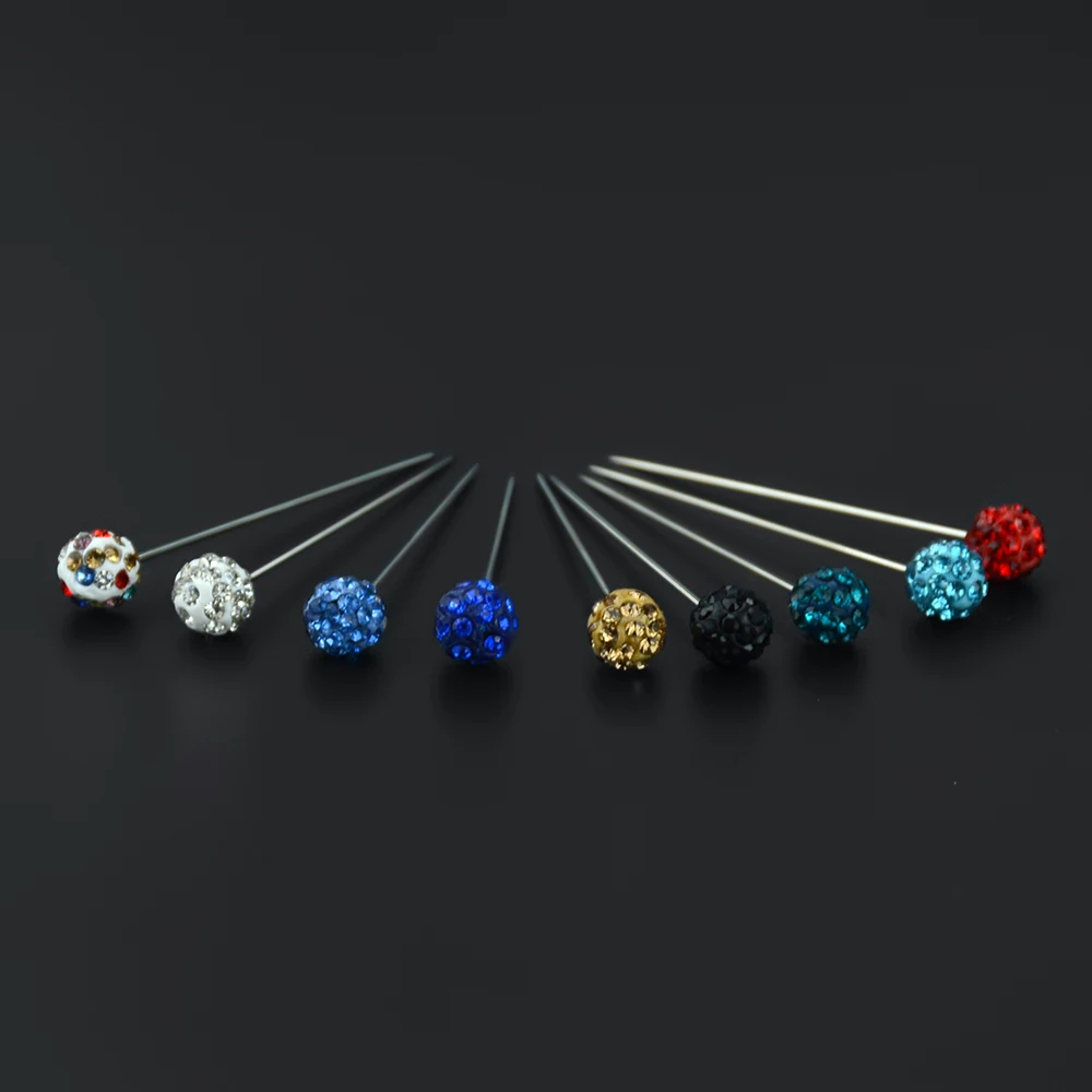 30 шт./лот мусульманские женские хиджаб Броши со стразами на капюшон шарф булавки