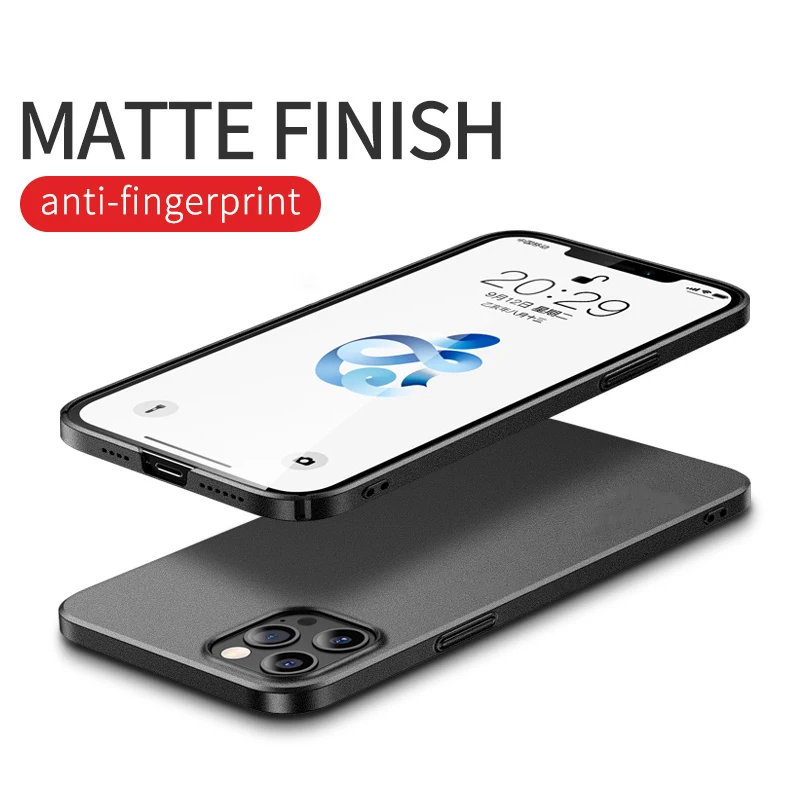 

For Apple iPhone 12 Pro Max Case Cover Ultra Slim Matte Hard Full PC Back Cover For iPhone12 12 Pro Max Mini Phone Coque