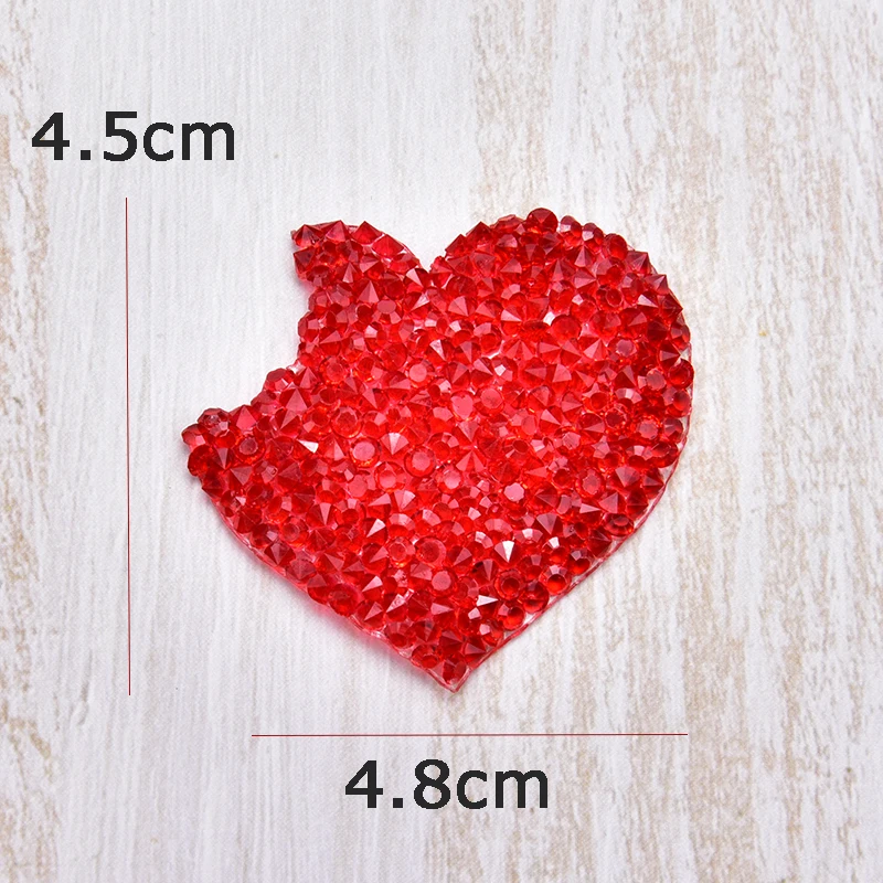 Бесплатная доставка 25 шт./лот красное сердце исправления горный хрусталь мотив