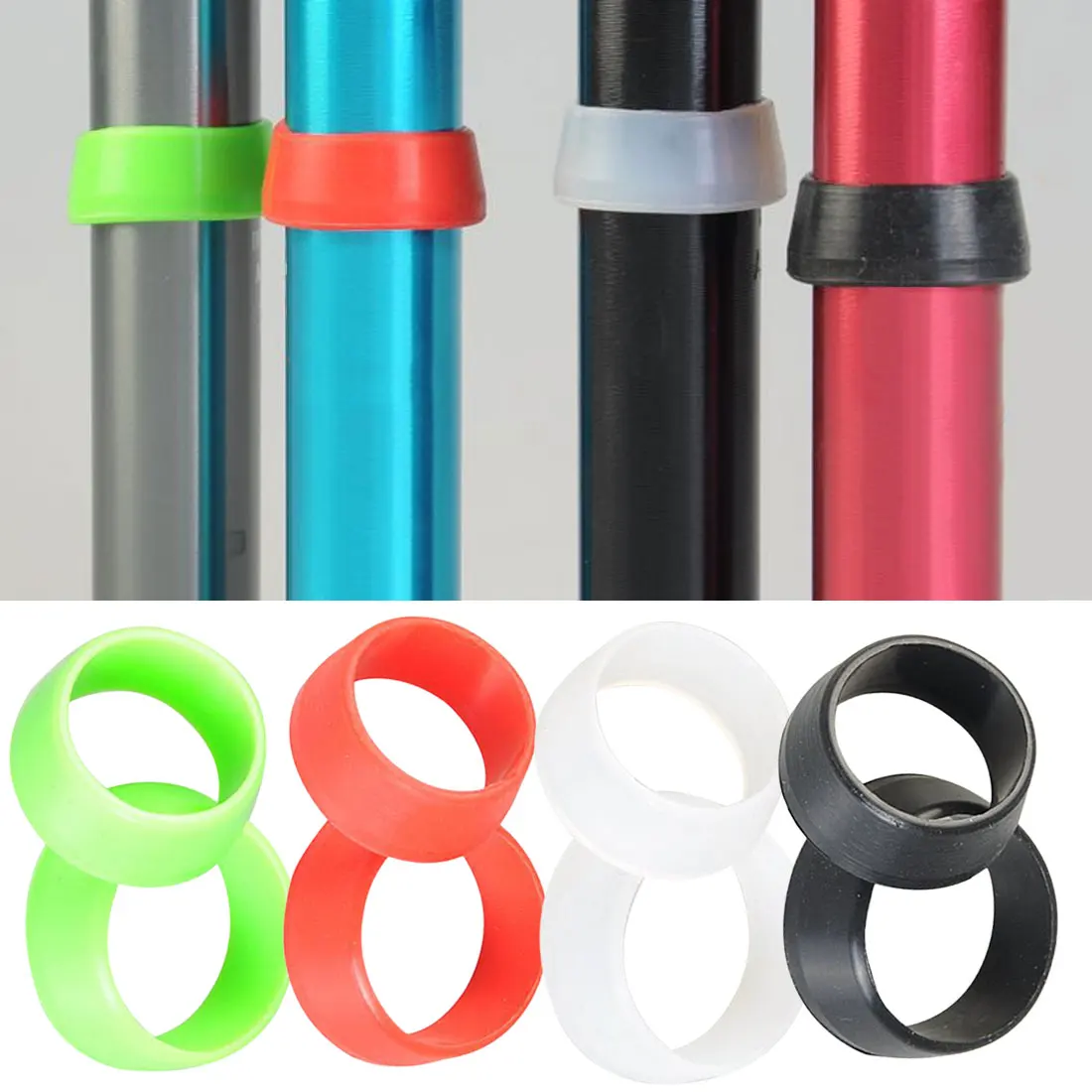 

1pcs Bike Seat Seatpost Protective Ring Post Rubber Ring Dust Cover Cycling Silicone Waterproof Bicycle Ring Dust Cover Hot Sell