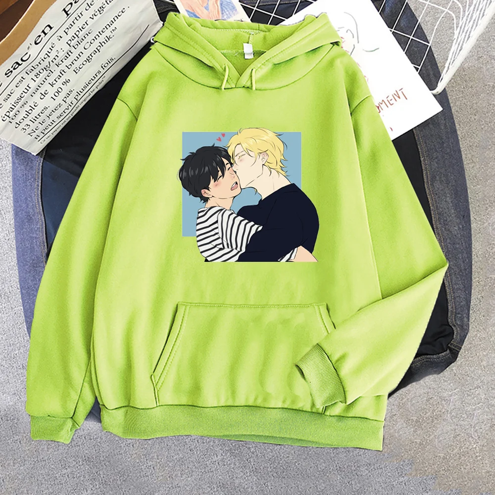 

Banana Fish Anime Women Hoody Sweatshirt Ash Lynx Printed Cartoon Harajuku Kawaii Loose Long Sleeve Student Men Casual Pullover
