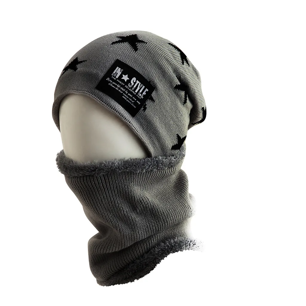 Зимняя теплая шапка флисовая контрастная цветная вязаная зимняя для мужчин +