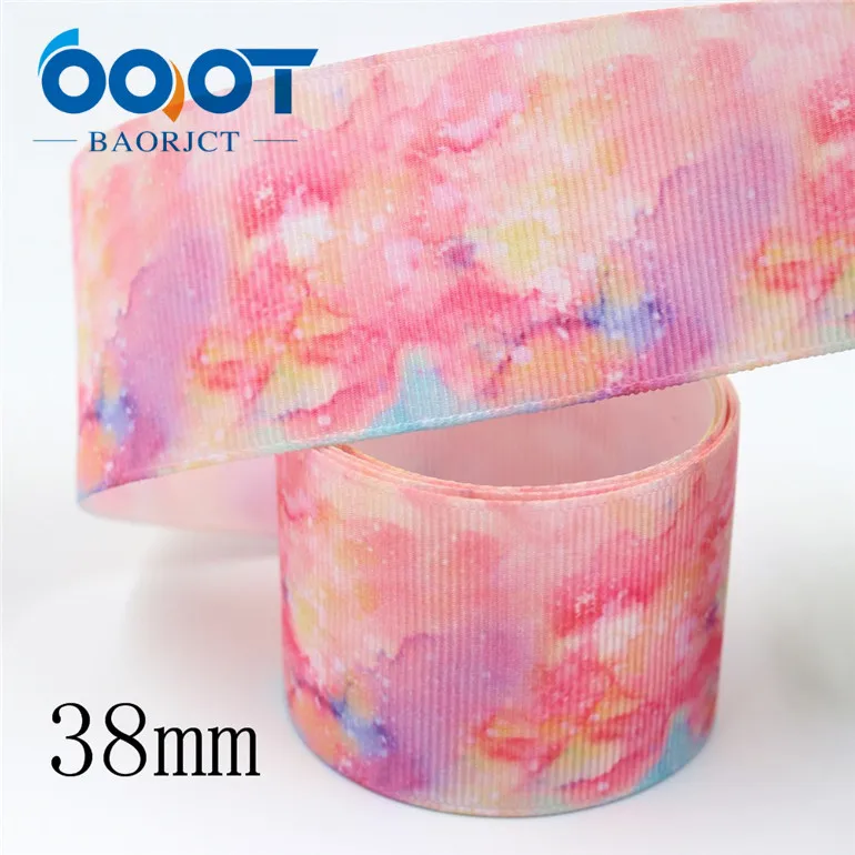 I-19809-1874 OOOT BAORJCT I-19809-1873, 38 мм 10 ярдов мультфильм термотрансферные печатные корсажные ленты, ленты ремесла, лук крышка DIY аксессуары - Цвет: I-19809-1874