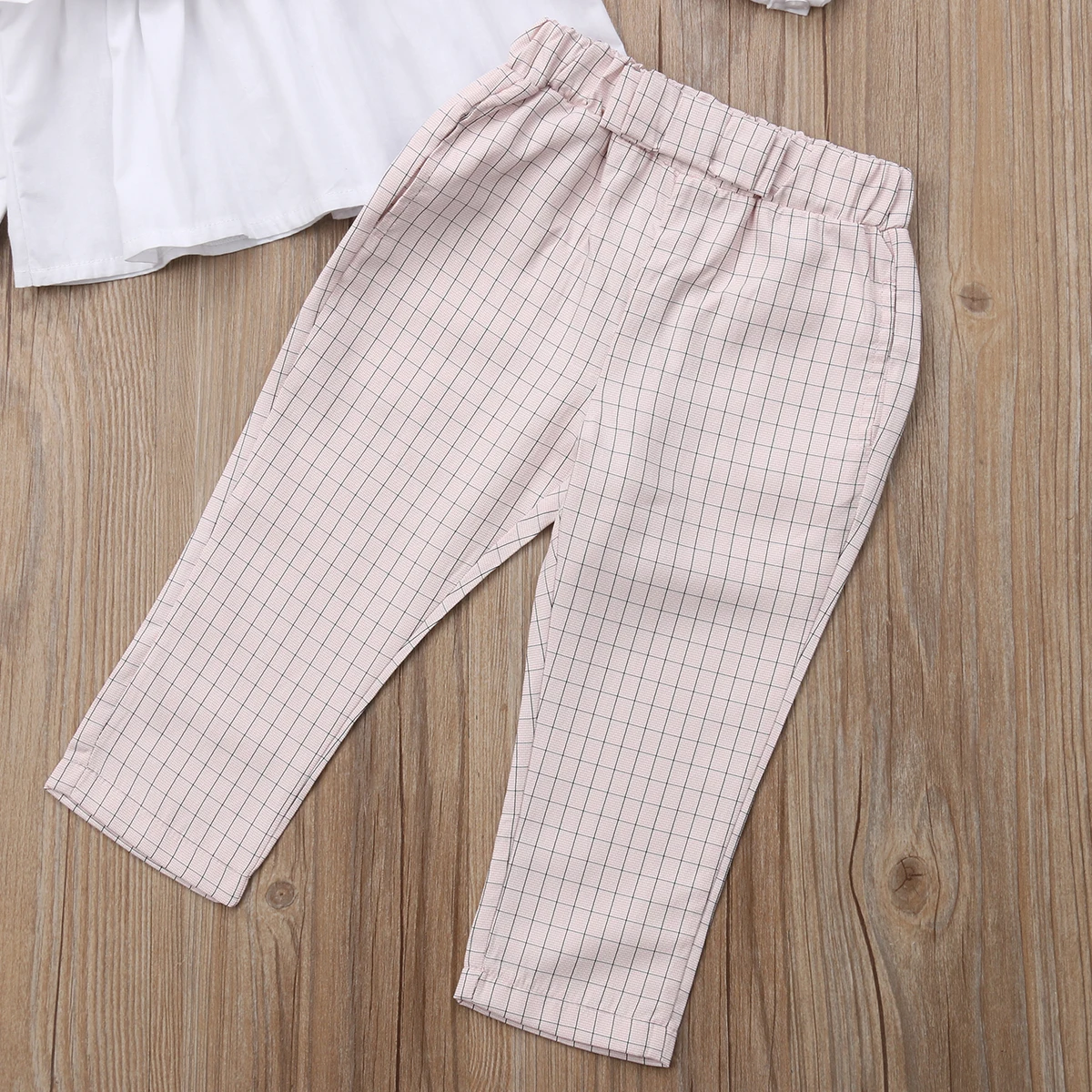 2018 новая осенняя одежда для маленьких девочек 2 предмета белые футболки с