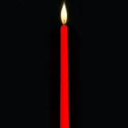 Vela que brilla en blanco o rojo, truco de Magia, para interiores, escenario, primer plano, c&oacute;mics, juguetes de Magia, broma cl&aacute;sica-1