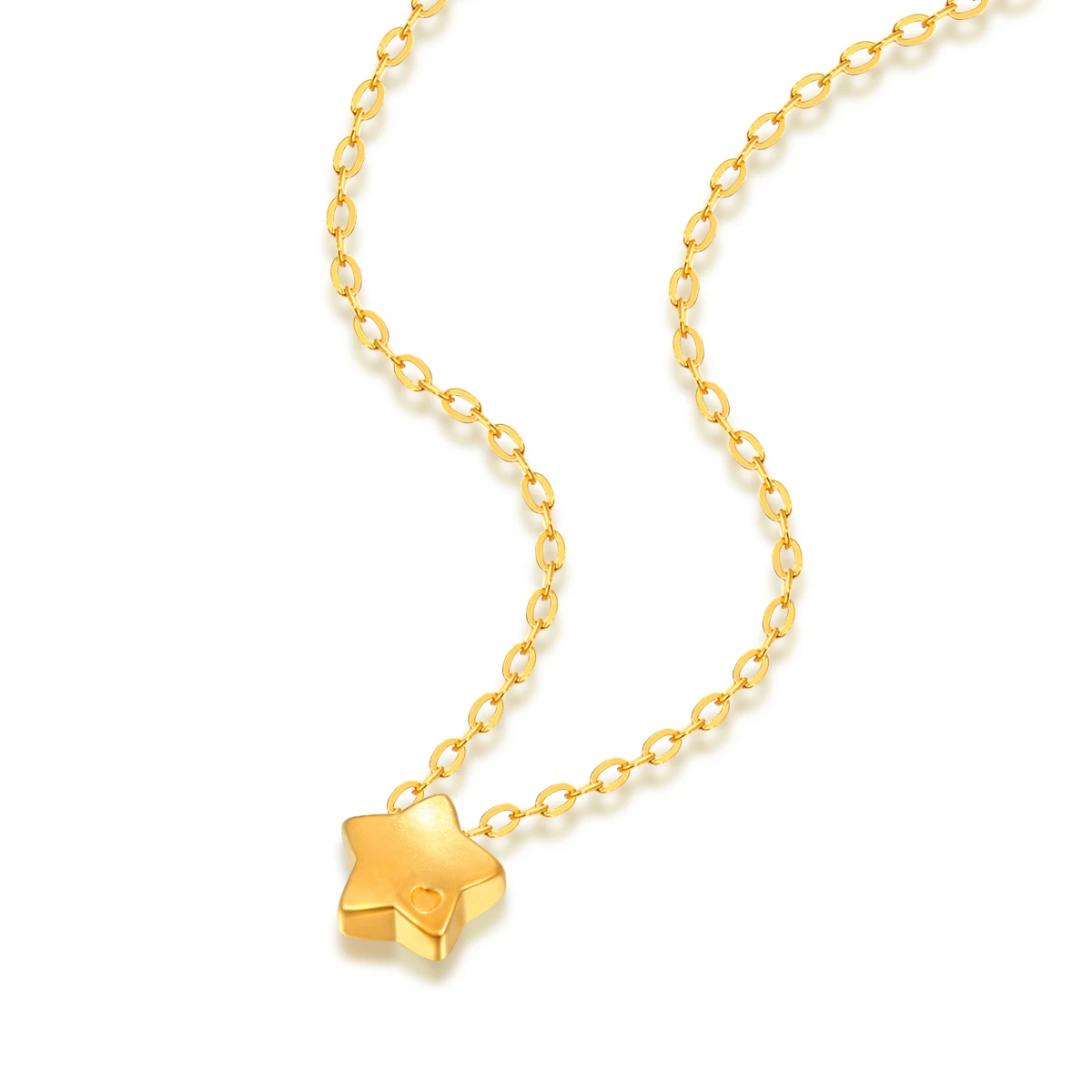 

Classic Style 24K Gold Three-Dimensional Necklace Pendant For Women With Star Shape Fashion High Quality Women Necklace