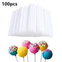 100pcs plastic lollipop stick safe white cake sucker sticks for chocolate sugar candy lollypop diy cake mold bakeware tool