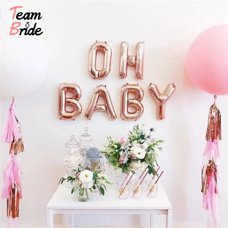 Шары из фольги с надписью The a Boy Girl BABY Shower | Дом и сад