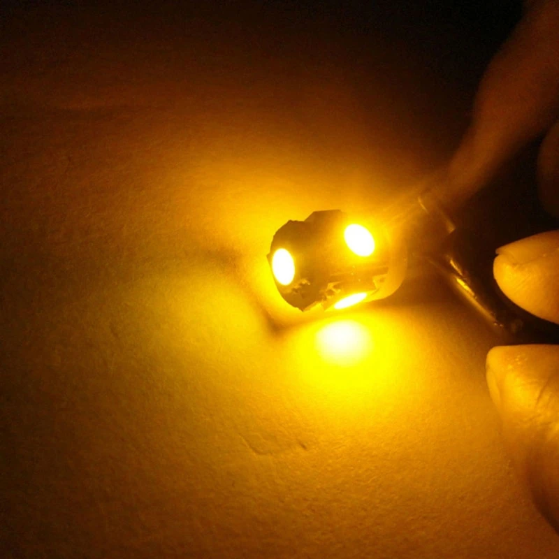 Светодиодная лампа T11 BA9S 5050 5 SMD 1 шт. автомобильная 12 В T4W 3886X H6W 363 светильник |