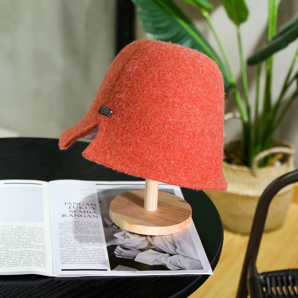 Сезон осень зима Шерстяная Рыбацкая шляпа Универсальная головка вокруг показать