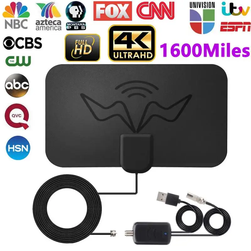 

HDTV antenna Digital Antenna TV receiver indoor 1800 miles with Amplifier Booster DVB-T2 isdb-tb Satellite receiver clear Aerial