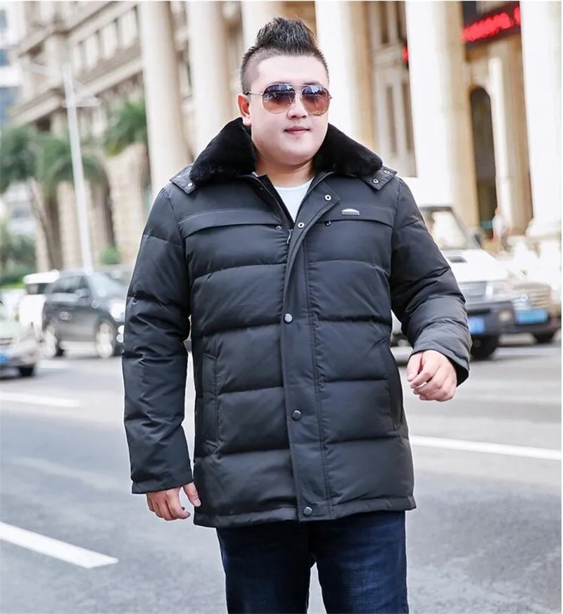 Новинка, большой размер, хлопок, мужская длинная очень большая парка с капюшоном, модная теплая куртка, подходит для 165 кг, мужская куртка, больше размеров 10XL