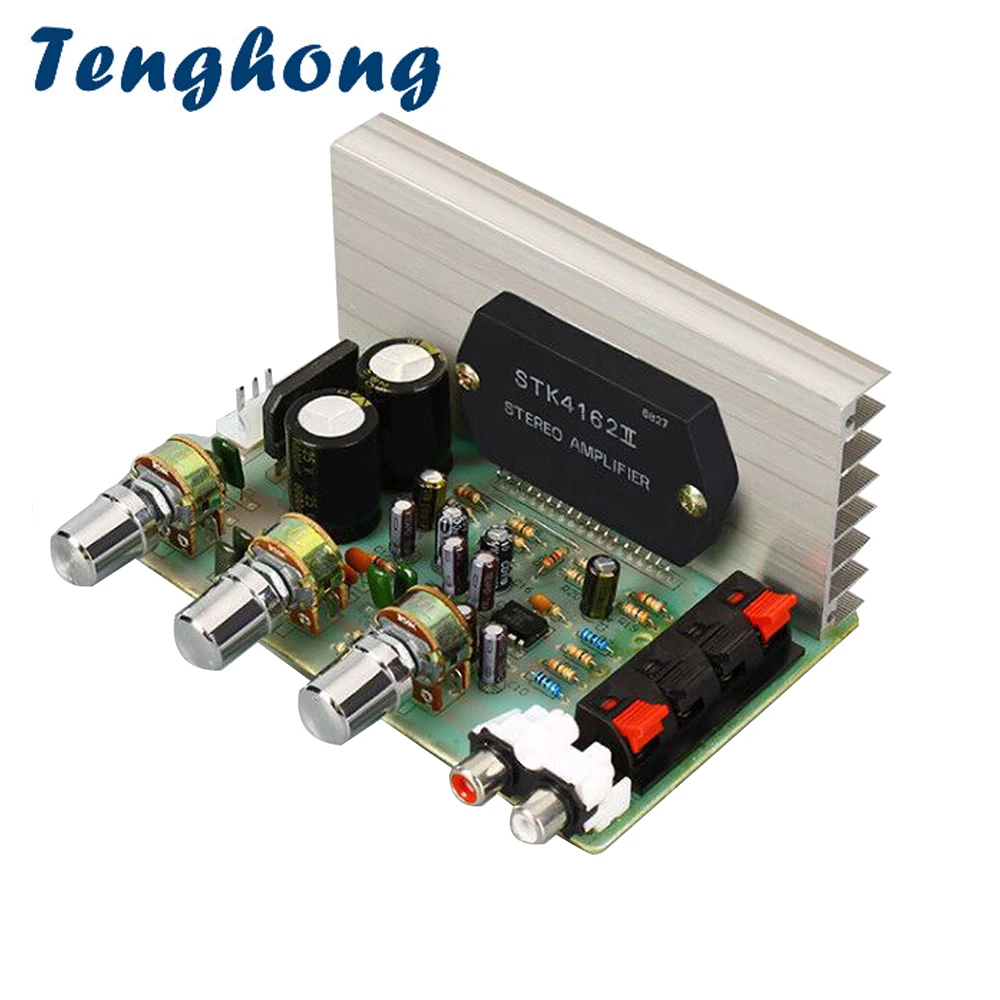 Tenghong 50 Вт + STK4132 Плата усилителя DX-0408 2 0 канал двойной высокий-Мощность толстая