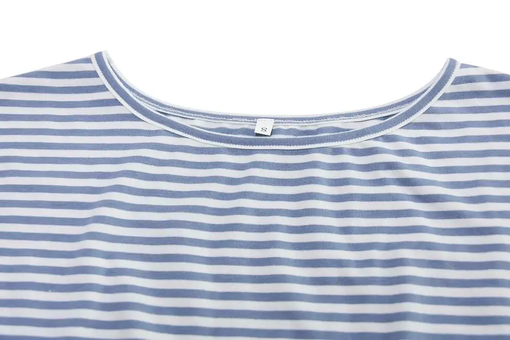 Платье женское хлопковое в полоску пикантная одежда на бретелях с круглым