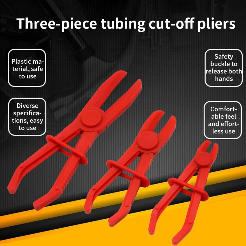 

Nylon Hose Clamp Tool Brake Fuel Water Line Clamp Plier Car Tubing Clamp Automobile Tubing Sealing Pliers Repair Tools 3Pcs/Set