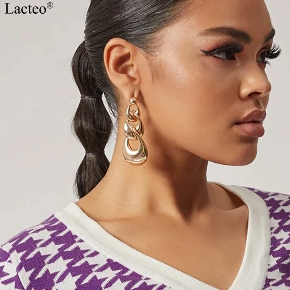 

Lacteo Exaggerated Multi Layered Circle Drop Earrings for Women Fashion Unusual Earrings Statement Female Jewelry Accessories