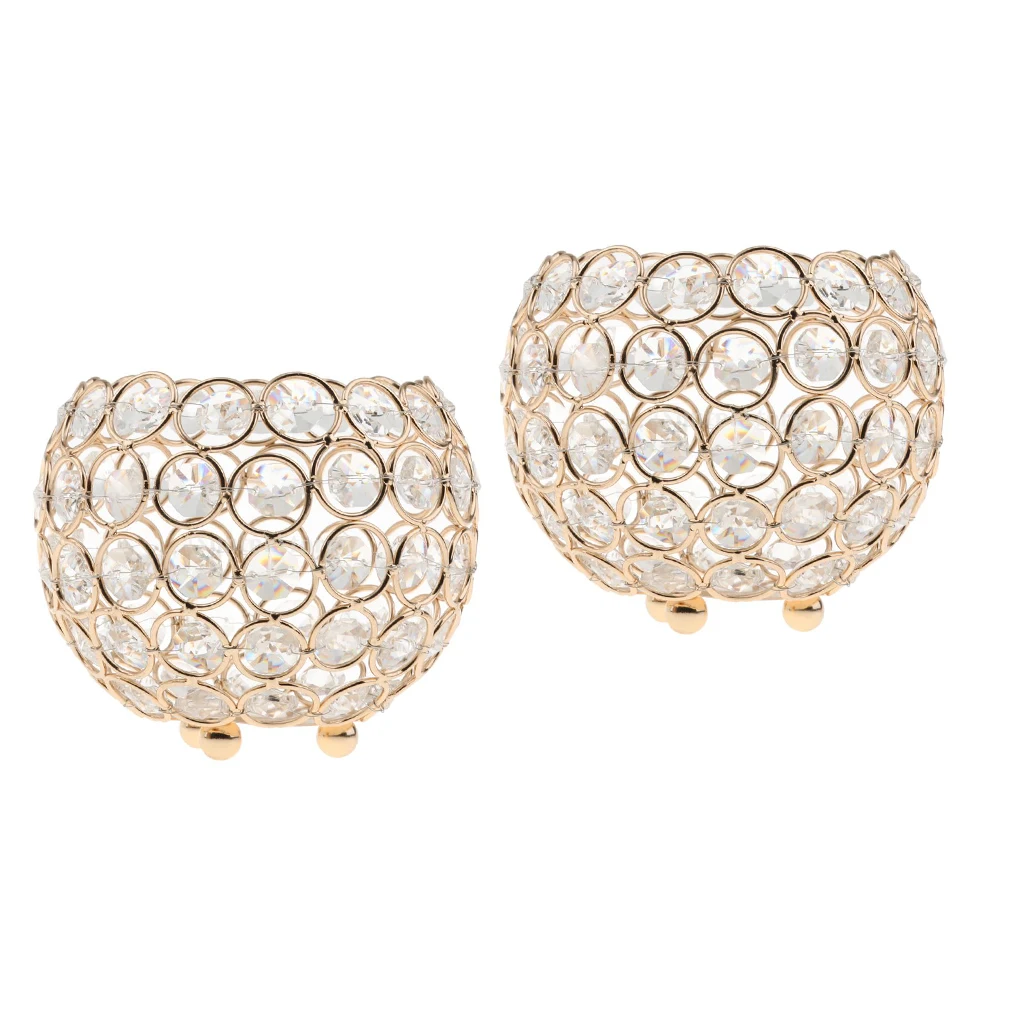 2x золотые хрустальные подсвечники подсвечник Настольный центральный орнамент