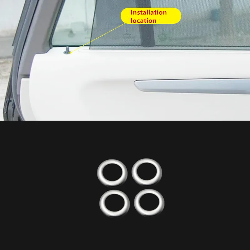 

Car Door Bolt Lock Circle Decoration Sticker Trim Stainless Steel For Mercedes Benz R Class W251 2007-18 Interior Accessories