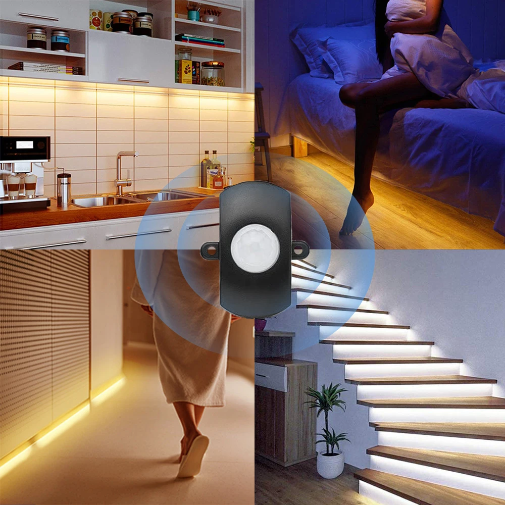 1-5M PIR Activated Body Sensor LED Strip Light 10W 16.4FT Closet Lighting Indoor for Kitchen Cabinet | Лампы и освещение