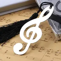 300pcs Music Note Aluminum Alloy Bookmarks Marker Label With Tassels Wedding Birthday Baby Shower Favor Gift LX8226