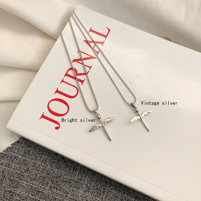 Leouerry 925 пробы Серебряный Простой Изысканный крест кулон ожерелье элегантные