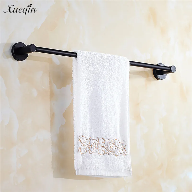 

Xueqin Matt Black Wall Mounted Bath Towel Holder Bathroom Towel Racks Shelves Clothes Hanger Stainless Steel Towel Rack 600x70mm