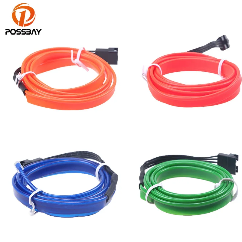 Автомобильный Стайлинг POSSBAY 1 м гибкий неоновый светящийся