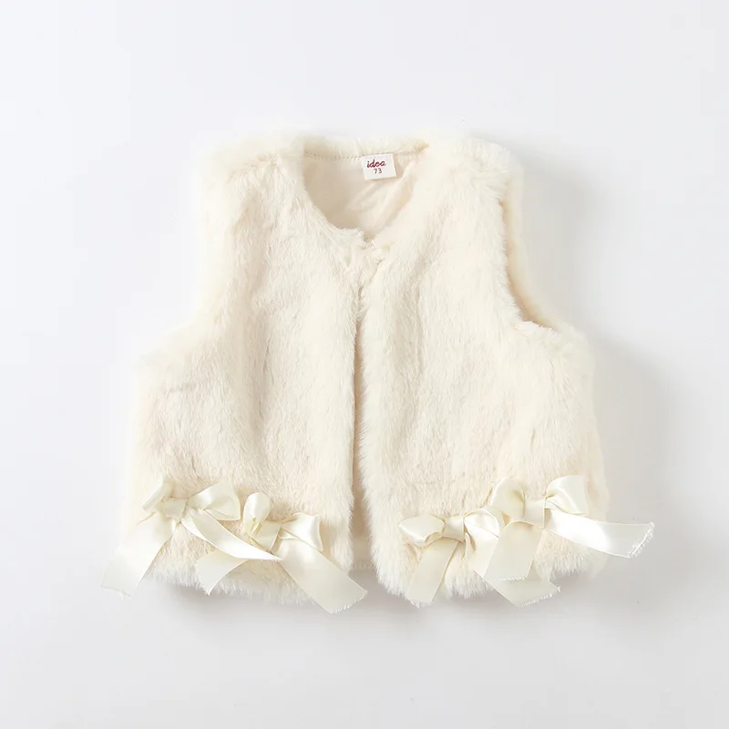 Детский жилет из искусственного меха Lotus зимняя одежда для маленьких девочек