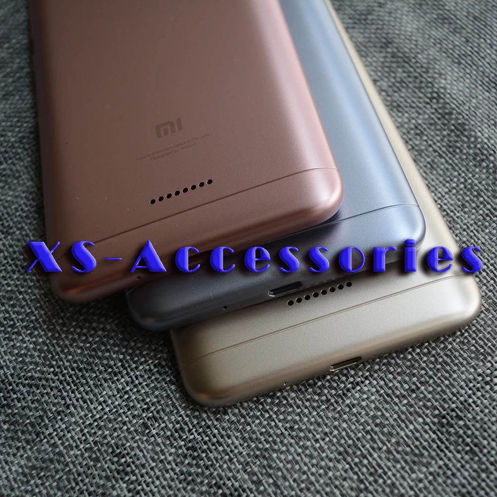 Задняя крышка батареи для Xiaomi Redmi 6A Задняя Дверь Корпус Замена Передняя панель запасные части объектив для Redmi6A