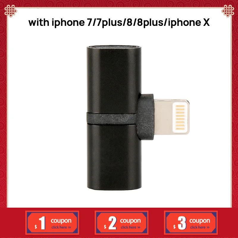 Аудио адаптер 2 в 1 для Zhiyun Smooth 4 Gimbal iPhone8 X зарядный lightning к наушникам pk osmo карманные