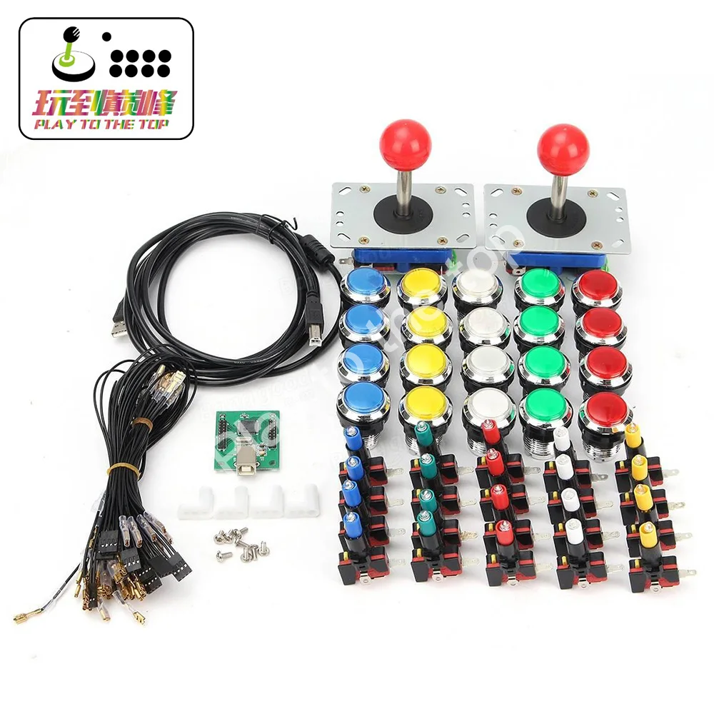 Светодиодный аркадные игры USB джойстик 32 мм маленькая круглая Серебряная кнопка