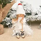 Декор для рождественской елки, милая кукла ангела, кулон для девочки, Рождество 2021, новогодние и рождественские украшения, украшения