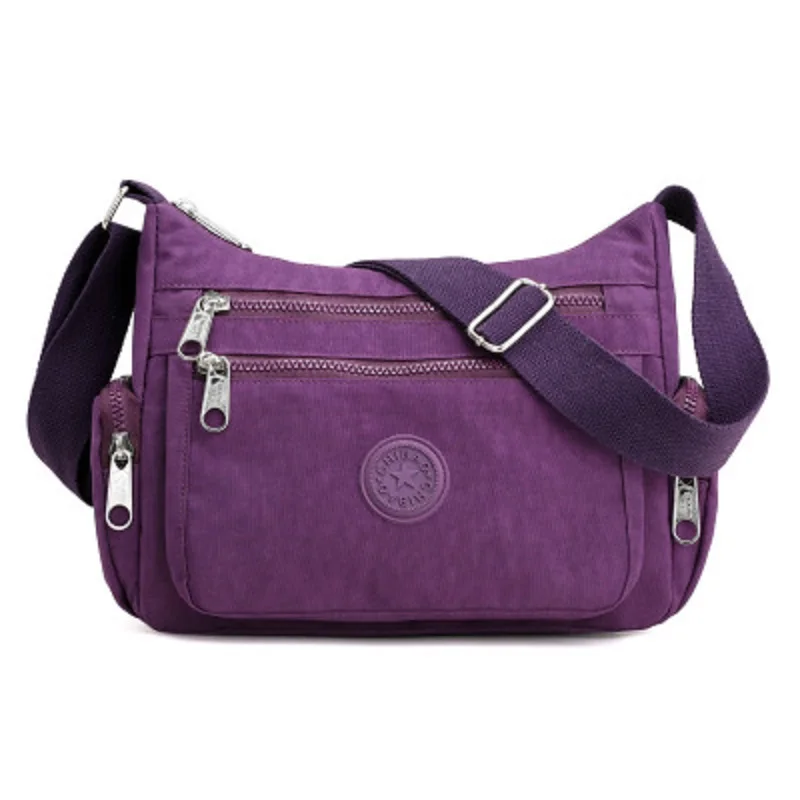 

Women Crossbody Bag Waterproof Nylon Hand Bags Multi-pockets Female Shoulder Bag Fashion Casual Floral Printing Handbag