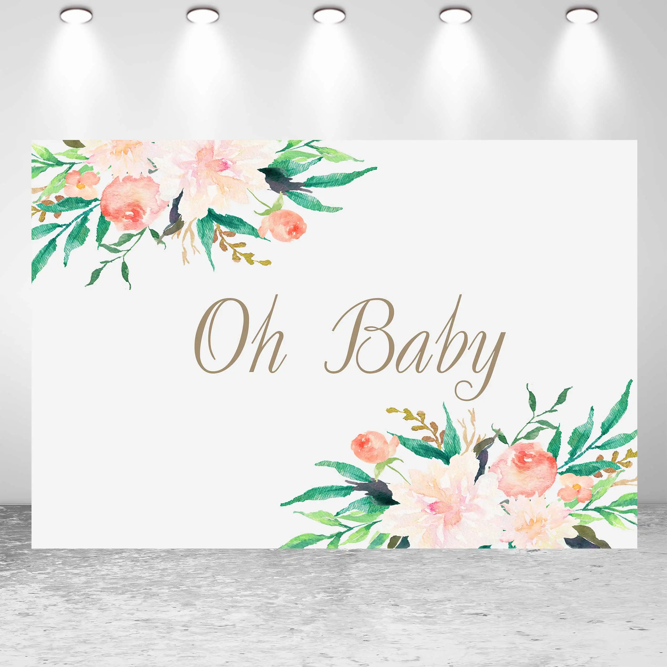 NeoBack день рождения детский душ Акварельные Цветы Красочный розовый DIY