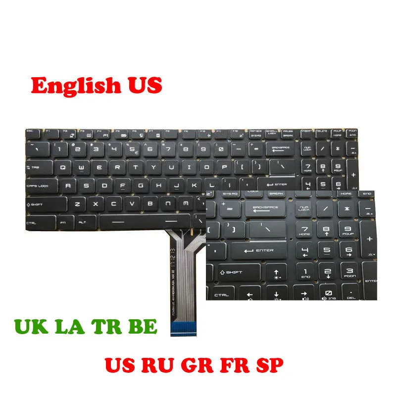 US GR FR TR UK RU LA BE RGB     MSI GT76 Titan DT 9SF 9SG 9SFS 9SGS 10SFS 10SGS GT76 Titan 9SF 9SG 10SF MS-17H1