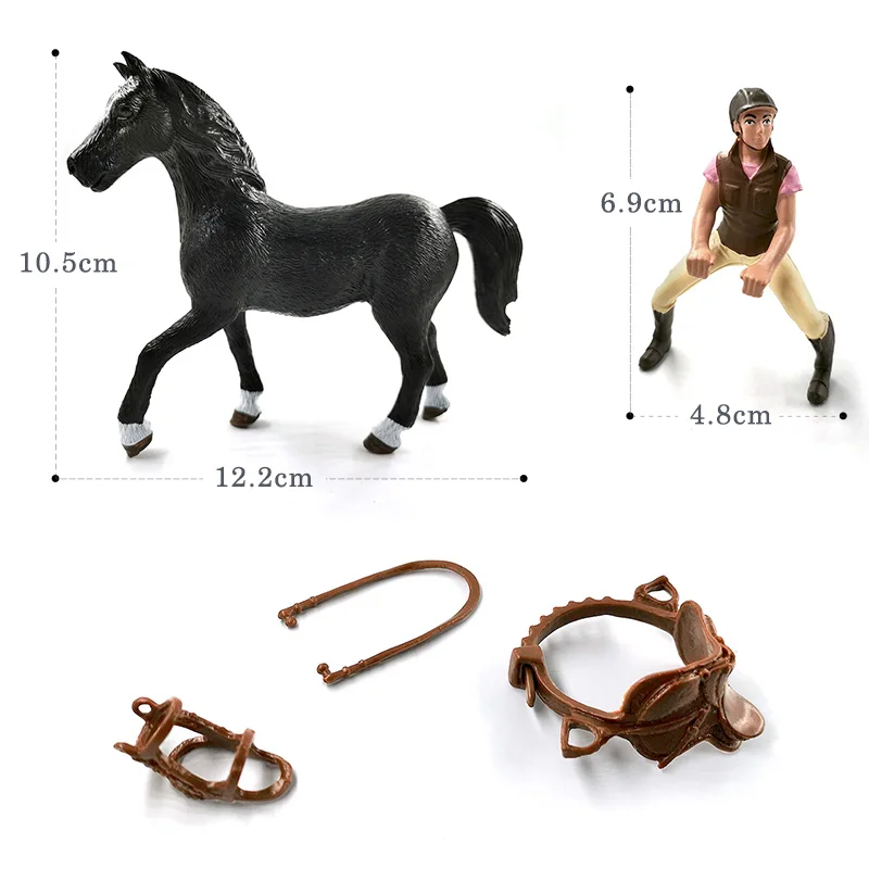 Фигурка рыцаря верховой езды рождественский подарок лошадь искусственное
