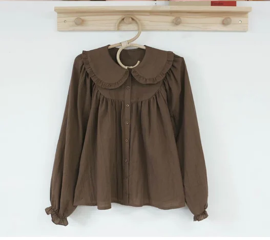 

New spring solid Vintage Shirt female Oversize Tops Women Long sleeve Girls Blouse Plus Size Autumn Women Blouses femme Blusas