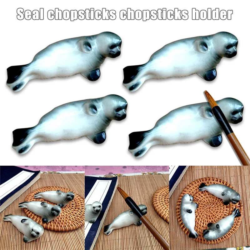 

Ceramic Chopsticks Rest Rack Cute Animal Chopstick Holder Stand Kitchen Tableware F2