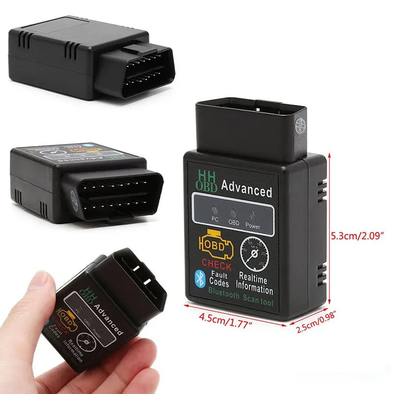 Новый сканер HH OBD2 ELM327 V1.5 совместимый с Bluetooth считыватель кодов OBDII 2 автомобильный