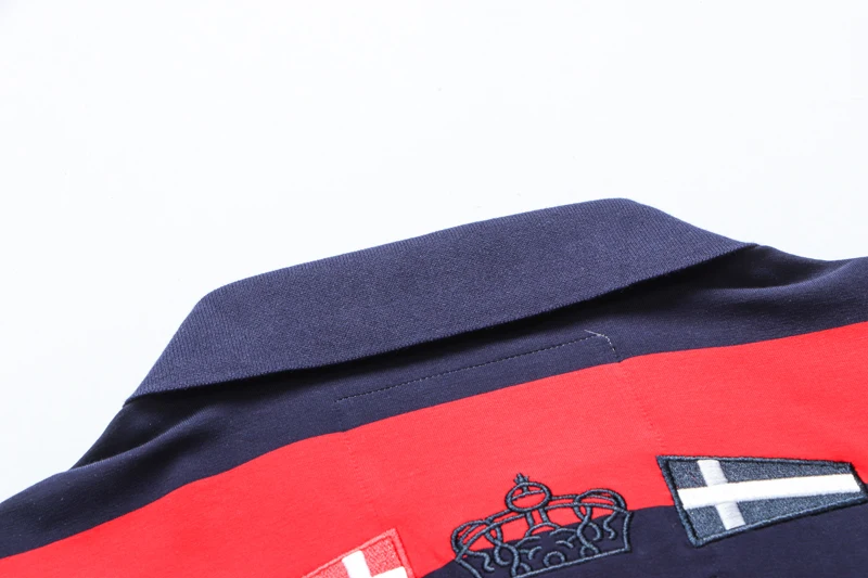 

TACE&SHARK Polo shirt men 2021 new summer cotton fashion button collar embroidery stripe color high quality free shipping