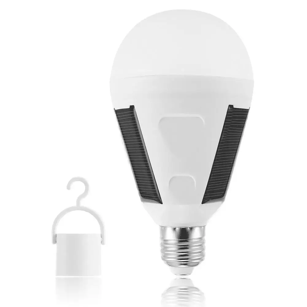 Портативный светодиодный светильник E27 на солнечной батарее 7 Вт 12 умный для