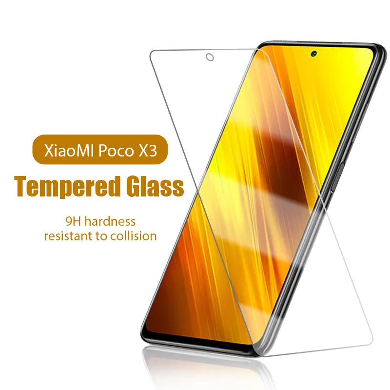 3 шт. защитное закаленное стекло для Xiaomi Poco X3 NFC M3 Pocophone F1 F2 PRO Redmi Note 9s 8 7 Pro 8T Защитная