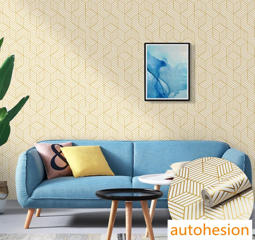 Современная виниловая линия обоев Виниловая наклейка для кухни спальни