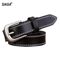 woman high quality cow genuine leather belts buckles metal ladies retro thin belt for women jeans 2 8cm wide fco003