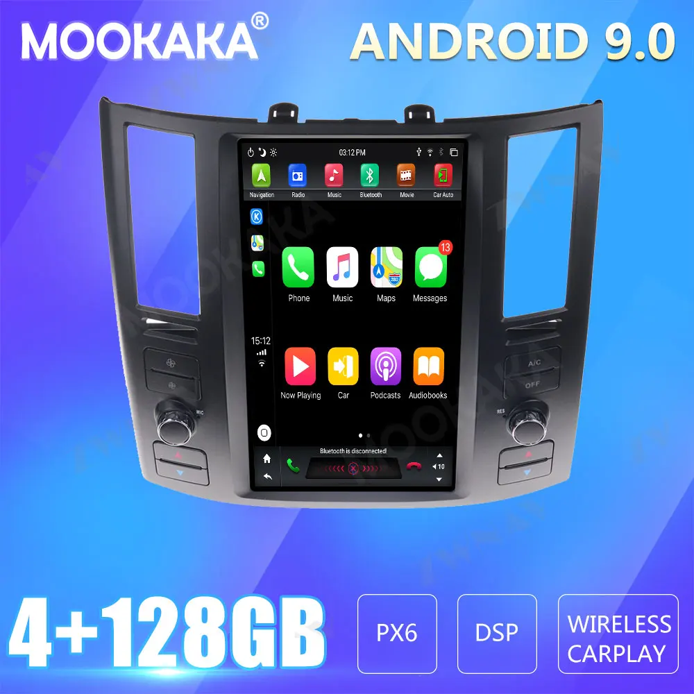 

Car Radio Screen GPS Navigation For Infiniti FX35 FX45 2004-2008 4GB+128GB Android CARPLAY Multimedia Player Audio
