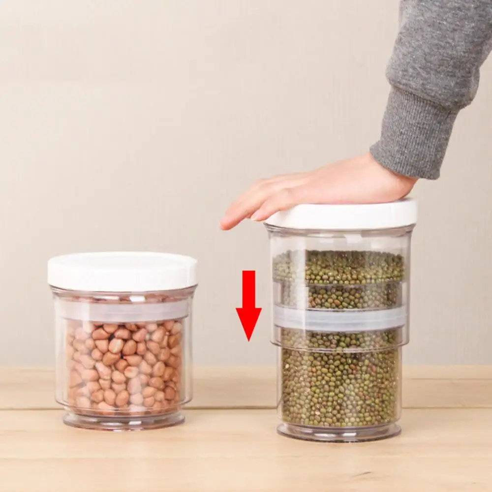 

800ML Food Storage Container Plastic Kitchen Refrigerator Noodle Box Multigrain PVC Storage Tank Transparent Sealed Cans