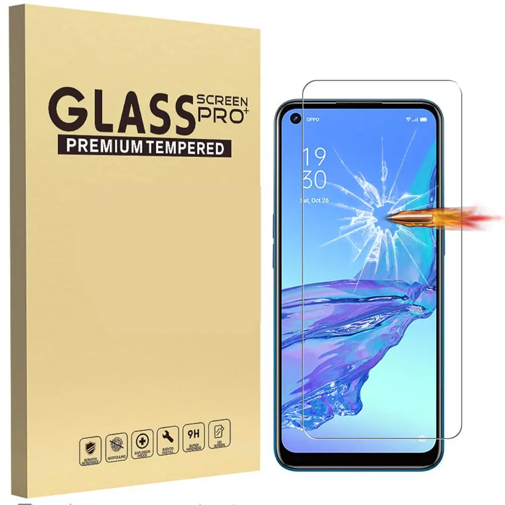

Закаленное стекло для Oppo A53 защита экрана стеклянная пленка для телефона против царапин 9H Высокое разрешение, прозрачный