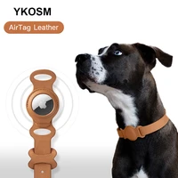original airtag case leather dog cat traction collar for apple airtags location tracker pet anti lost device airtag accessories