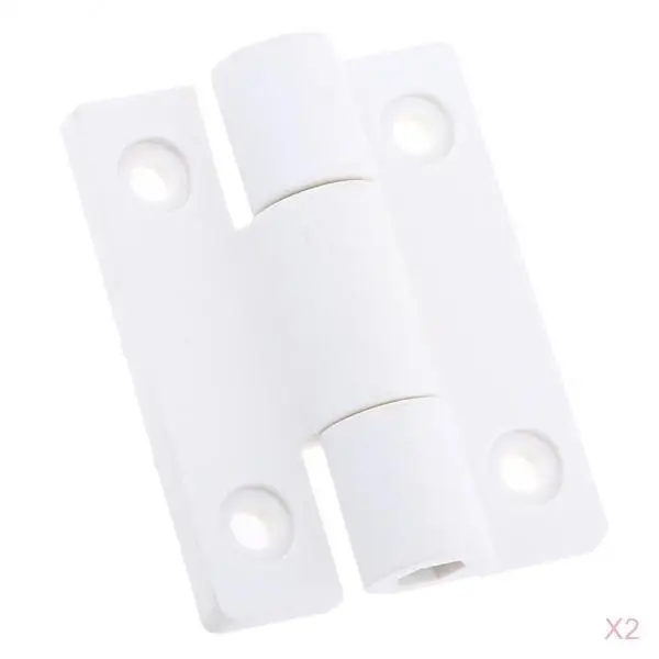 

2Pcs 56x43mm White Plastic Reinforced Window Door Cabinet Butt Bearing Hinge