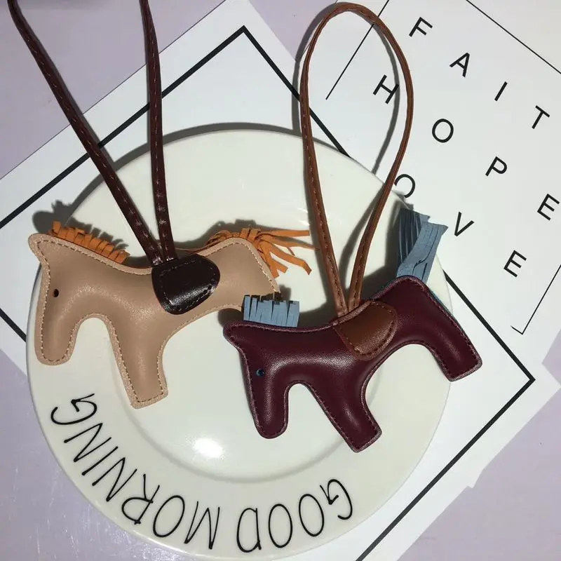 Роскошная брендовая Дизайнерская кожаная брелок лошадь брелки для ключей